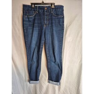 Seven 7 Est 1964 Womens Jeans Size 14 Dark‎ Wash Denim Cuffed Casual